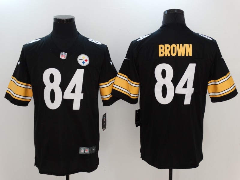 Men's Pittsburgh Steelers Antonio Brown #84 Black Jersey